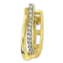 GoldDream Creole Double Line Zirkonia Ohrring 333 Gold Echtschmuck GDO5661Y