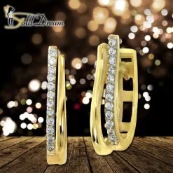 GoldDream Creole Double Line Zirkonia Ohrring 333 Gold Echtschmuck GDO5661Y