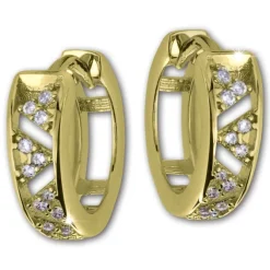 GoldDream Creole Dreiecke Zirkonia Ohrring 333 Gold Echtschmuck GDO5629Y