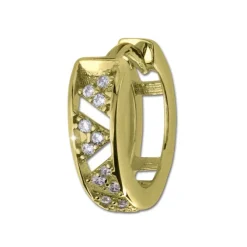 GoldDream Creole Dreiecke Zirkonia Ohrring 333 Gold Echtschmuck GDO5629Y