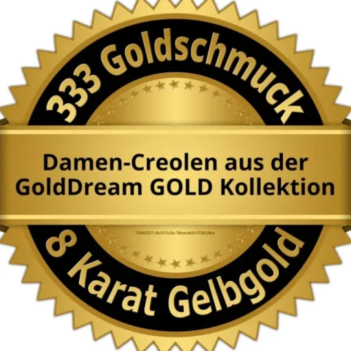 GoldDream Creole Dreiecke Zirkonia Ohrring 333 Gold Echtschmuck GDO5629Y