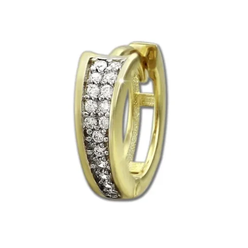 GoldDream Creole Elegance Zirkonia weiß Ohrring 333 Gold Echtschmuck GDO529WY