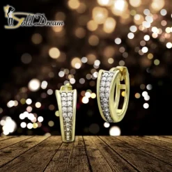 GoldDream Creole Elegance Zirkonia weiß Ohrring 333 Gold Echtschmuck GDO529WY