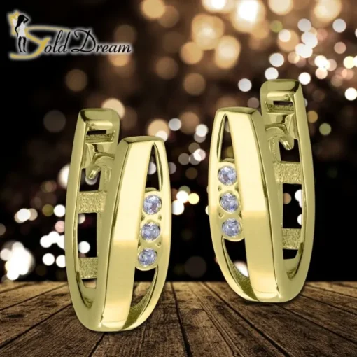 GoldDream Creole 3er Zirkonia Ohrring 333er Gelbgold GDO5621Y