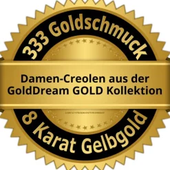 GoldDream Creole 3er Zirkonia Ohrring 333er Gelbgold GDO5621Y