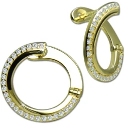 GoldDream Creole Fashion 16mm Zirkonia Ohrring 333 Gelbgold Echtschmuck GDO5683Y