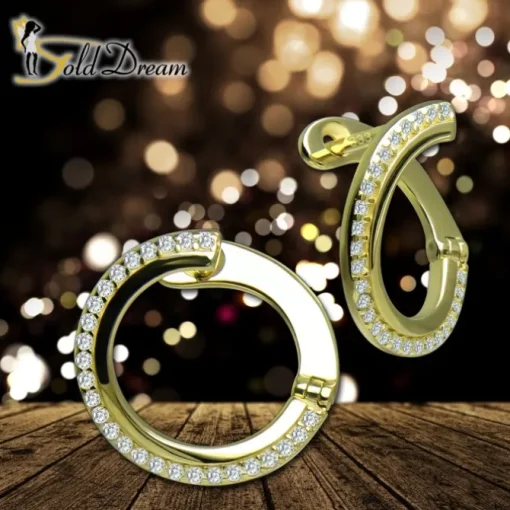 GoldDream Creole Fashion 16mm Zirkonia Ohrring 333 Gelbgold Echtschmuck GDO5683Y