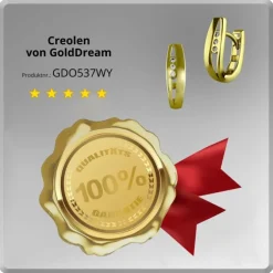 GoldDream Creole geteiltes Rechteck Zirkonia Ohrring 333er Gold GDO537WY