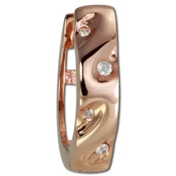 GoldDream Creole Glamour Zirkonia Ohrring 333er Rosegold Echtschmuck GDO5031E