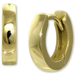 GoldDream Creole Glanz 12mm Ohrring 333er Gelbgold Echtschmuck GDO5669Y