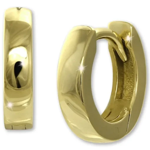 GoldDream Creole Glanz 12mm Ohrring 333er Gelbgold Echtschmuck GDO5669Y