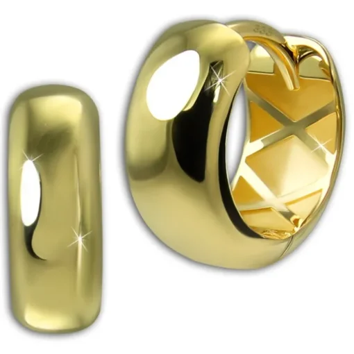GoldDream Creole Glanz 12mm Ohrring 333er Gelbgold Echtschmuck GDO5672Y