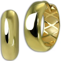 GoldDream Creole Glanz 16mm Ohrring 333er Gelbgold Echtschmuck GDO5673Y