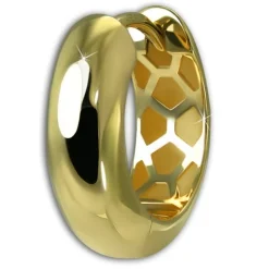 GoldDream Creole Glanz 15mm Ohrring 333er Gelbgold Echtschmuck GDO5674Y