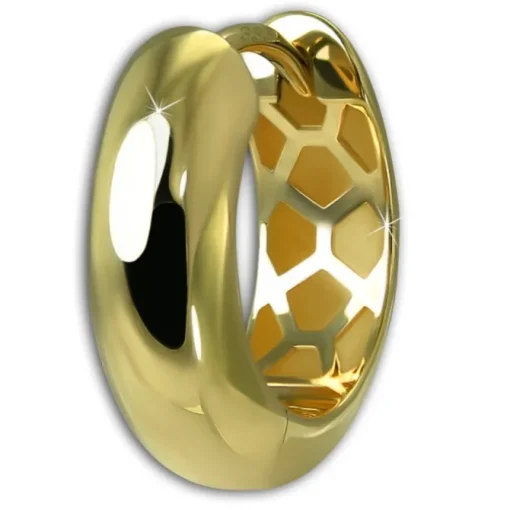 GoldDream Creole Glanz 15mm Ohrring 333er Gelbgold Echtschmuck GDO5674Y