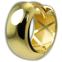 GoldDream Creole Glanz 12mm Ohrring 333er Gelbgold Echtschmuck GDO5672Y