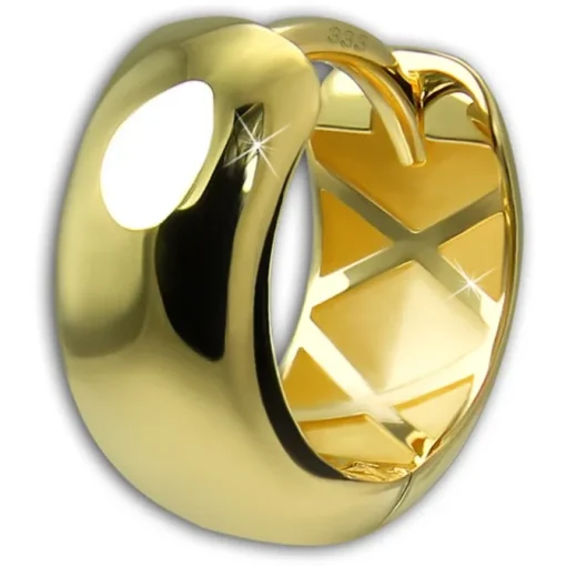 GoldDream Creole Glanz 12mm Ohrring 333er Gelbgold Echtschmuck GDO5672Y