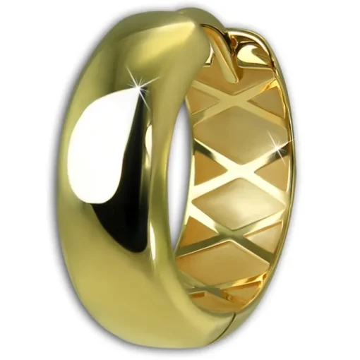 GoldDream Creole Glanz 16mm Ohrring 333er Gelbgold Echtschmuck GDO5673Y