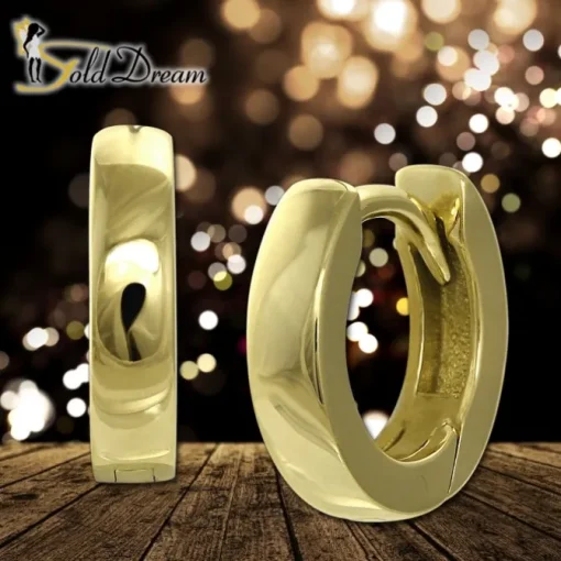 GoldDream Creole Glanz 12mm Ohrring 333er Gelbgold Echtschmuck GDO5669Y