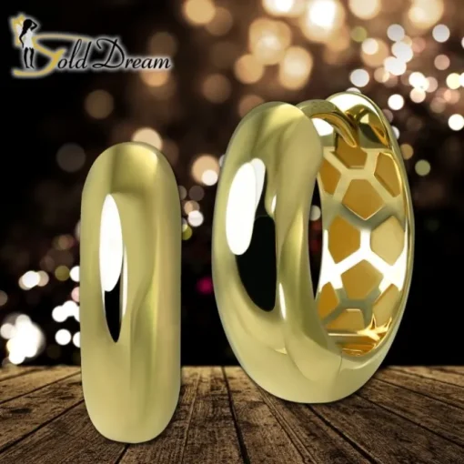 GoldDream Creole Glanz 15mm Ohrring 333er Gelbgold Echtschmuck GDO5674Y