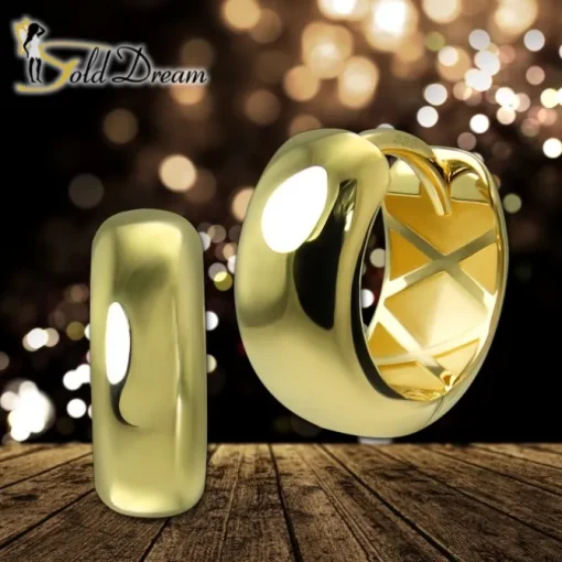 GoldDream Creole Glanz 12mm Ohrring 333er Gelbgold Echtschmuck GDO5672Y