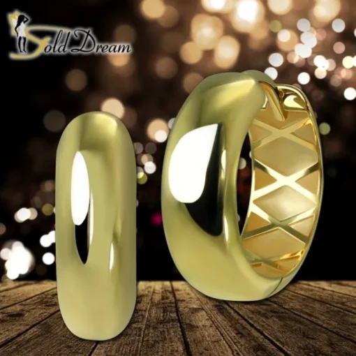 GoldDream Creole Glanz 16mm Ohrring 333er Gelbgold Echtschmuck GDO5673Y