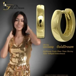 GoldDream Creole Glanz 12mm Ohrring 333er Gelbgold Echtschmuck GDO5669Y