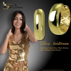 GoldDream Creole Glanz 16mm Ohrring 333er Gelbgold Echtschmuck GDO5673Y