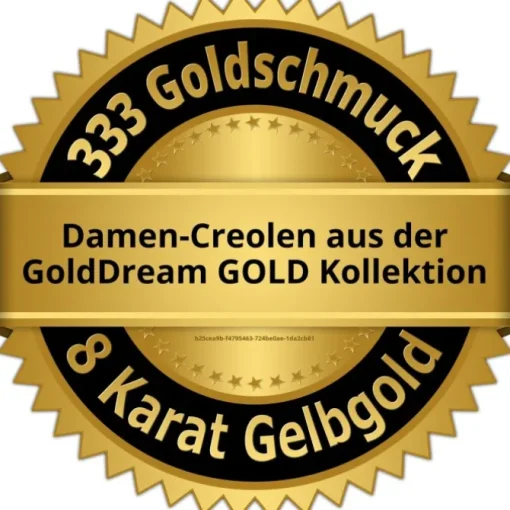 GoldDream Creole Glanz 15mm Ohrring 333er Gelbgold Echtschmuck GDO5674Y