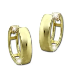 GoldDream Creole Glanz Ohrring 333er Gelbgold Echtschmuck GDO5301Y