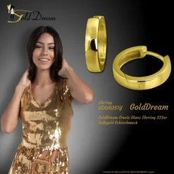 GoldDream Creole Glanz Ohrring 333er Gelbgold Echtschmuck GDO5051Y