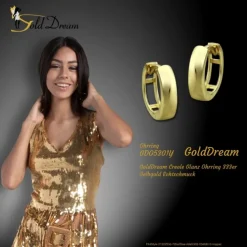 GoldDream Creole Glanz Ohrring 333er Gelbgold Echtschmuck GDO5301Y