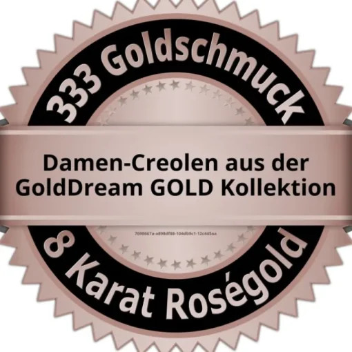 GoldDream Creole Glanz Ohrring 333er Roségold Echtschmuck GDO5051E