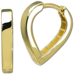 GoldDream Creole Herz 16mm Ohrring 333er Gelbgold Echtschmuck GDO5681Y