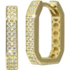 GoldDream Creole Karree Zirkonia Ohrring 333er Gelbgold Echtschmuck GDO5700Y
