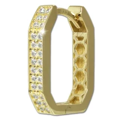 GoldDream Creole Karree Zirkonia Ohrring 333er Gelbgold Echtschmuck GDO5700Y
