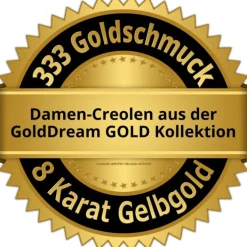GoldDream Creole Klassik 20mm Ohrring 333er Gelbgold Echtschmuck GDO5682Y