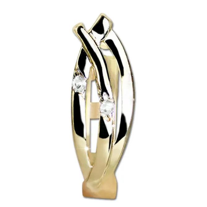 GoldDream Creole Leaf mit Zirkonia Ohrring 333er Gelbgold GDO5633Y