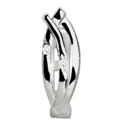 GoldDream Creole Leaf mit Zirkonia Ohrring 333er Weißgold GDO5633J
