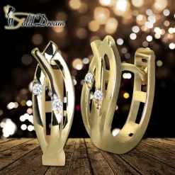 GoldDream Creole Leaf mit Zirkonia Ohrring 333er Gelbgold GDO5633Y