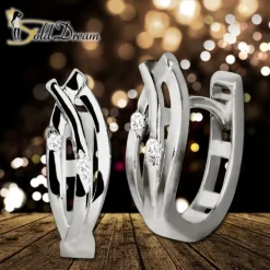 GoldDream Creole Leaf mit Zirkonia Ohrring 333er Weißgold GDO5633J