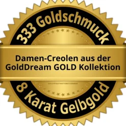 GoldDream Creole Leaf mit Zirkonia Ohrring 333er Gelbgold GDO5633Y