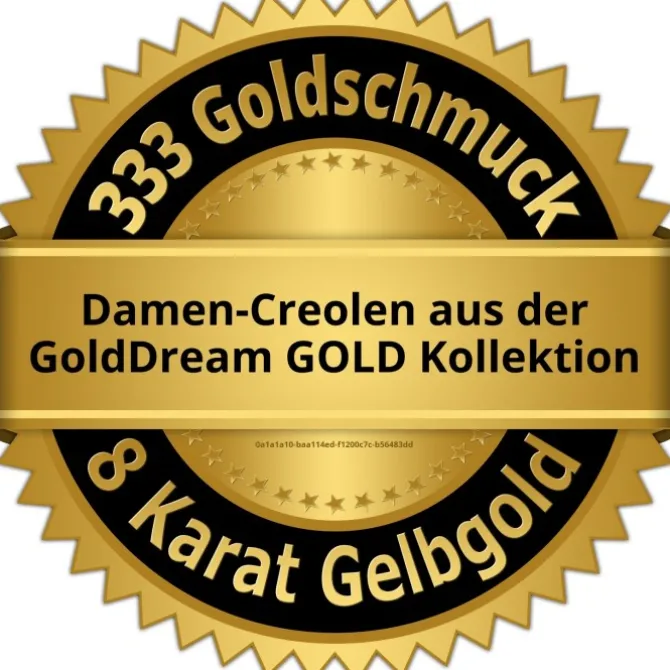 GoldDream Creole Leaf mit Zirkonia Ohrring 333er Gelbgold GDO5633Y