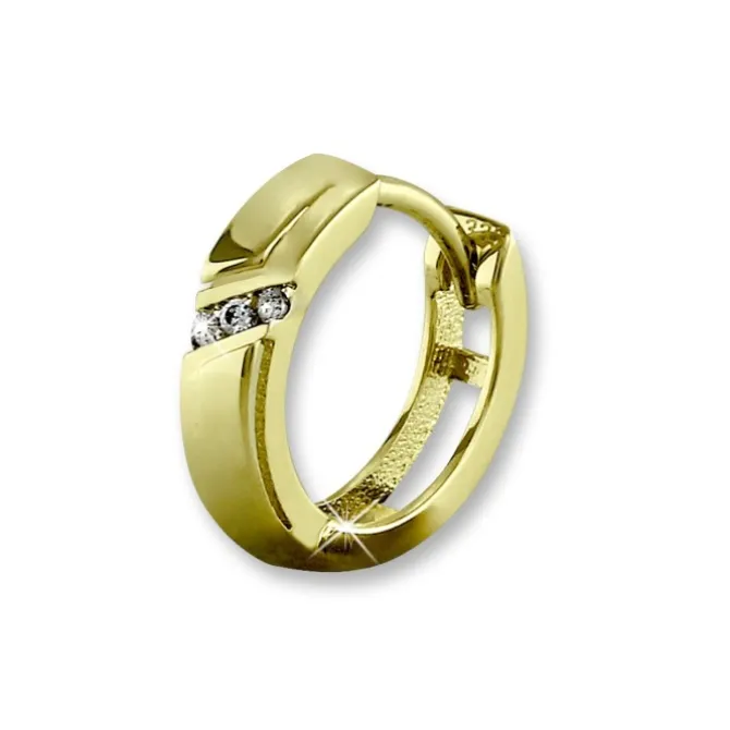 GoldDream Creole Linie Zirkonia weiß Ohrring 333 Gelbgold Echtschmuck GDO542WY