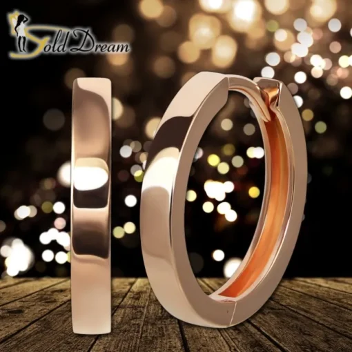 GoldDream Creole massiv Glanz 20mm Ohrring 333er Roségold Echtschmuck GDO5658E