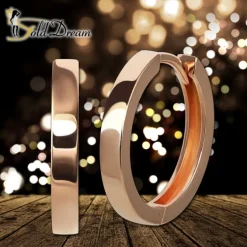 GoldDream Creole massiv Glanz 19mm Ohrring 333er Roségold Echtschmuck GDO5659E