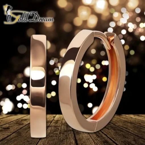 GoldDream Creole massiv Glanz 19mm Ohrring 333er Roségold Echtschmuck GDO5659E
