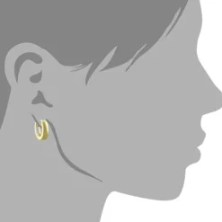 GoldDream Creole matt 13mm Ohrring 333er Gelbgold Echtschmuck GDO5141Y