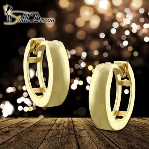 GoldDream Creole matt 13mm Ohrring 333er Gelbgold Echtschmuck GDO5141Y