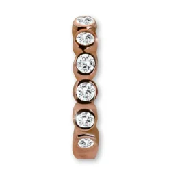 GoldDream Creole mit weißen Zirkonia Ohrring 333er Roségold GDO5628E